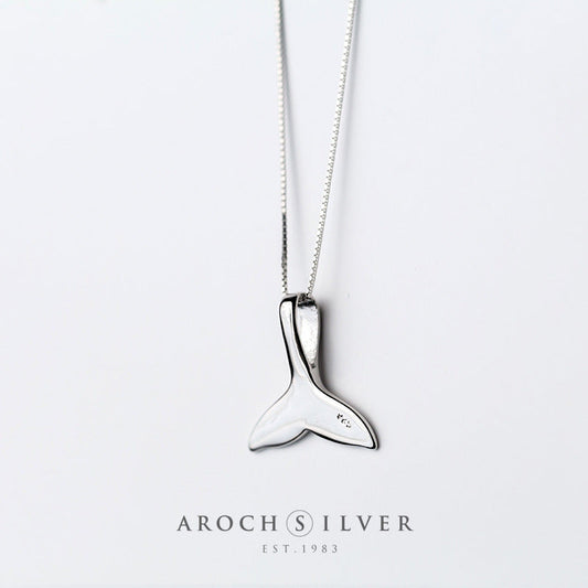 Female Beauty Fish Tail Dolphin Clavicle Necklaces