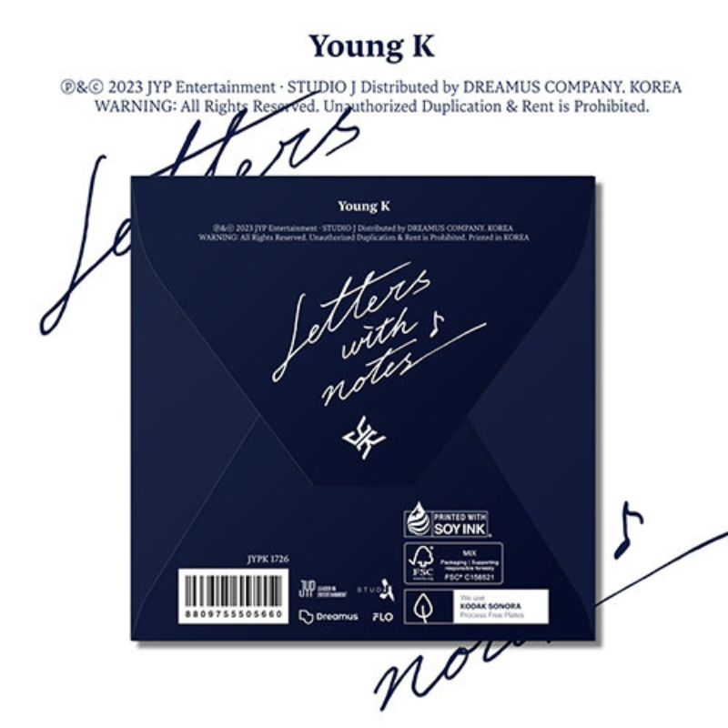 Young K (DAY6) - Letters with notes (1st Album) Digipack Ver.