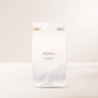 A'pieu Waterlock Cushion SPF50+ PA++++ Set 15g + 15g(Refill) #21 Light Beige
