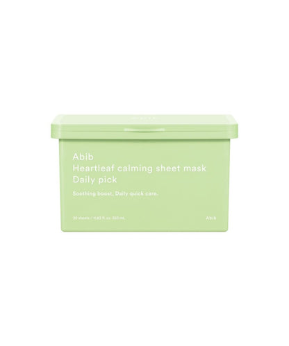 Abib Heartleaf Calming Sheet Mask Daily Pick 350ml/30ea - Daebak