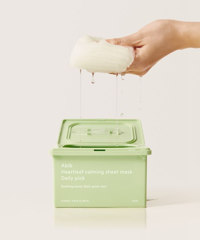 Abib Heartleaf Calming Sheet Mask Daily Pick 350ml/30ea - Daebak