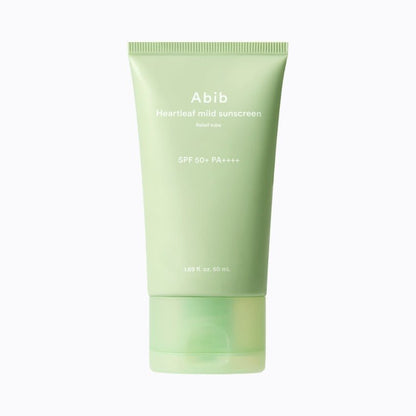 Abib Heartleaf Mild Sunscreen Relief Tube SPF50+ PA++++ 50ml - Daebak