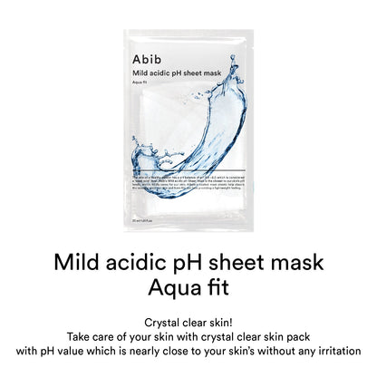 Abib Mild Acidic pH Sheet Mask Aqua Fit 30ml X 10ea - Daebak