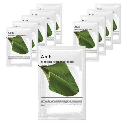 Abib Mild Acidic pH Sheet Mask Heartleaf Fit 30ml X 10pcs - Daebak