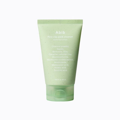 Abib Pore Clay Pack Cleanser Heartleaf Charcoal Foam 120ml - Daebak