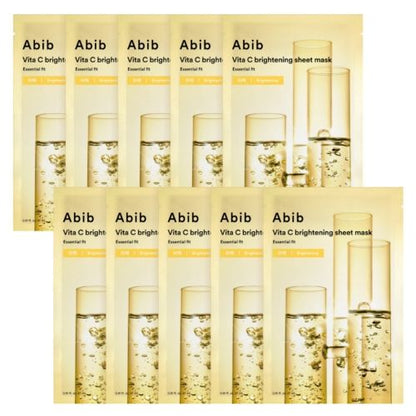 Abib Vita C Brightening Sheet Mask Essential Fit 27ml X 10ea - Daebak