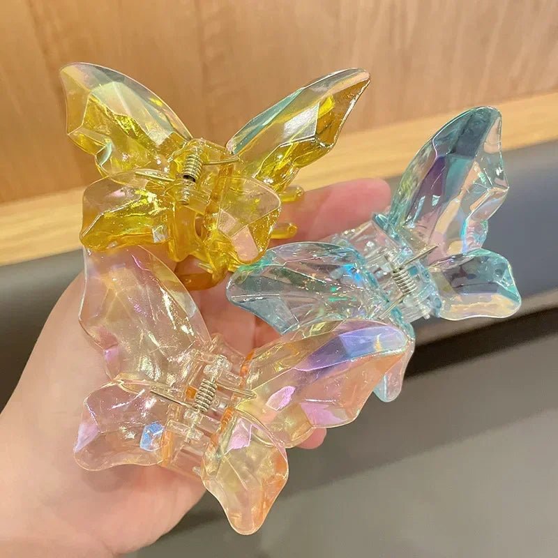 Acrylic Butterfly Hair Claw Crystal Simple Transparent Hair Clip Claw Clamp Korean Fashion Headwear Girls Women Hair Accessories - Daebak