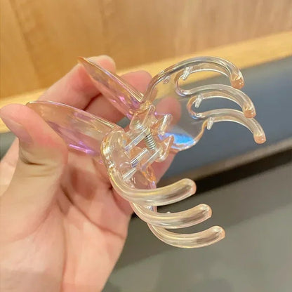 Acrylic Butterfly Hair Claw Crystal Simple Transparent Hair Clip Claw Clamp Korean Fashion Headwear Girls Women Hair Accessories - Daebak