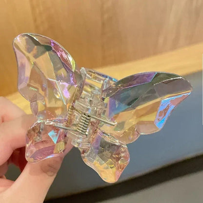 Acrylic Butterfly Hair Claw Crystal Simple Transparent Hair Clip Claw Clamp Korean Fashion Headwear Girls Women Hair Accessories - Daebak