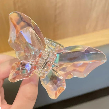 Acrylic Butterfly Hair Claw Crystal Simple Transparent Hair Clip Claw Clamp Korean Fashion Headwear Girls Women Hair Accessories - Daebak