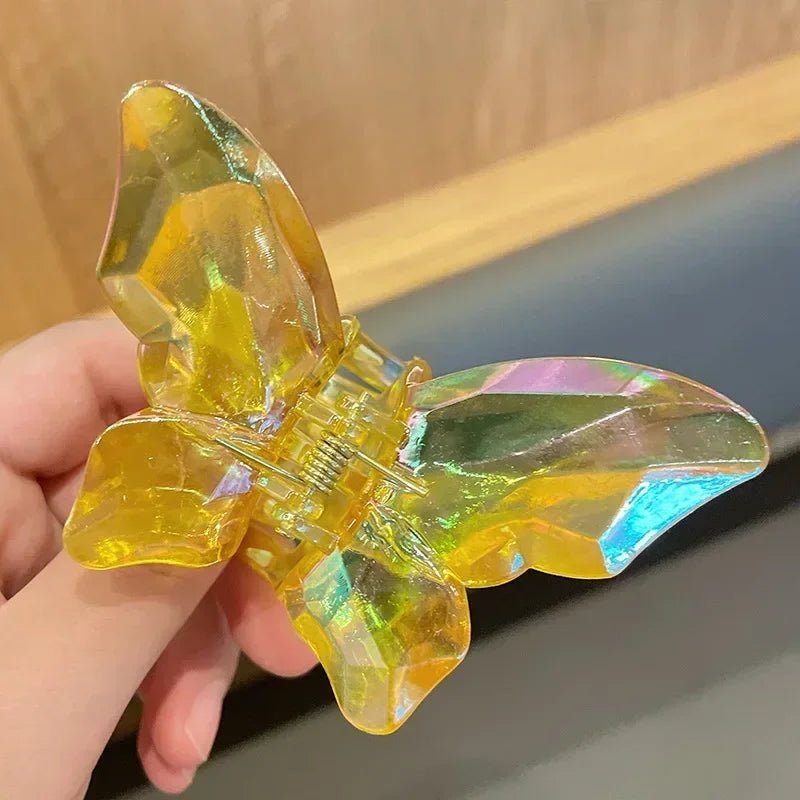 Acrylic Butterfly Hair Claw Crystal Simple Transparent Hair Clip Claw Clamp Korean Fashion Headwear Girls Women Hair Accessories - Daebak