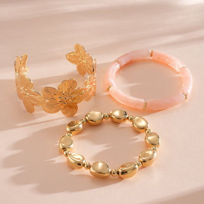 Acrylic Glossy Blooming Korean Style Simple Light Luxury Bracelet - Daebak