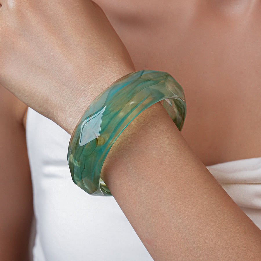 Acrylic Glossy Blooming Korean Style Simple Light Luxury Bracelet - Daebak