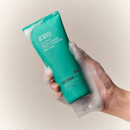 acwell Schiuma detergente in gel per i pori al regaliz, con pH equilibrato 160ml