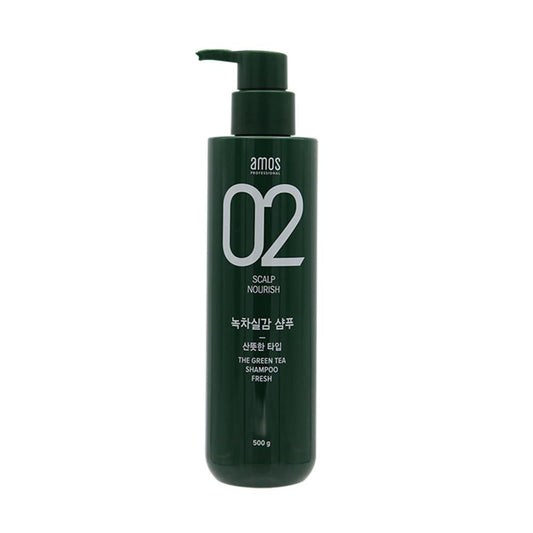 amos PROFESSIONAL The Green Tea Shampoo [Fresh - For Oily Scalp] 500g - Daebak