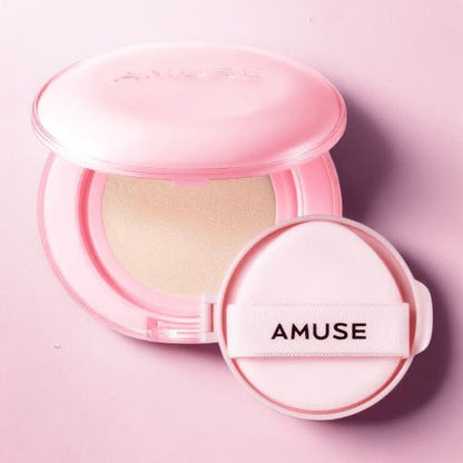 AMUSE Dew Power Vegan Cushion SPF 50+ PA++++ SET 15g + 15g(Refill) (4 Colors) - Daebak