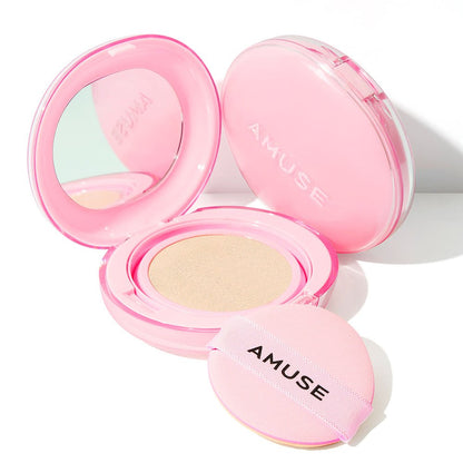 AMUSE Dew Power Vegan Cushion SPF 50+ PA++++ SET 15g + 15g(Refill) (4 Colors) - Daebak