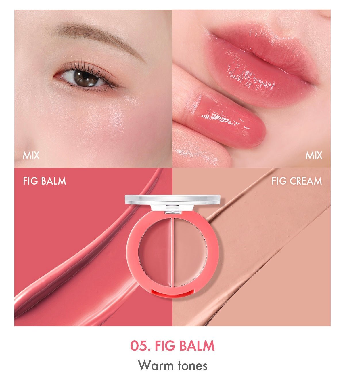 AMUSE Lip & Cheek Healthy Balm 3g (5 Colors) - Daebak