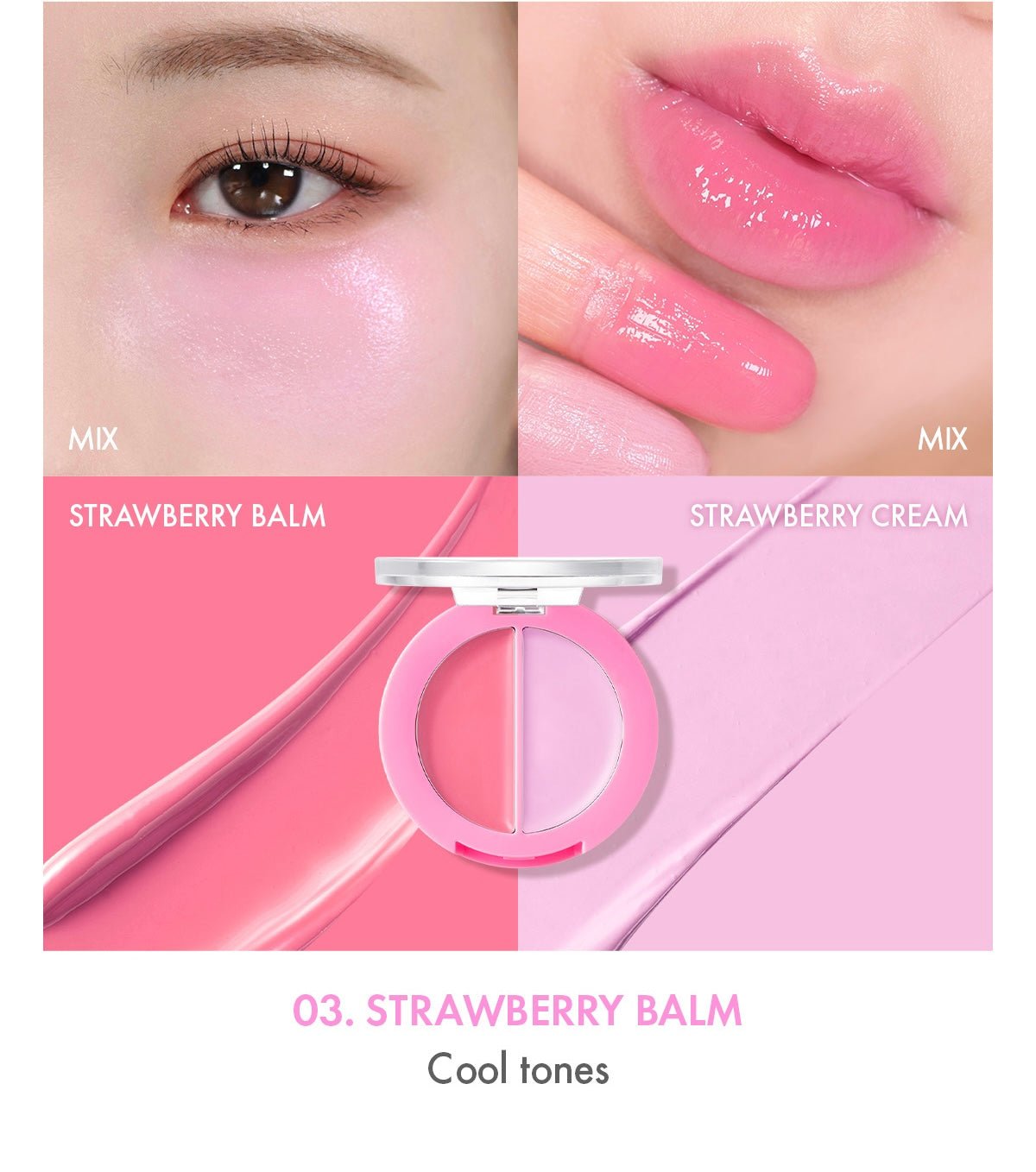 AMUSE Lip & Cheek Healthy Balm 3g (5 Colors) - Daebak