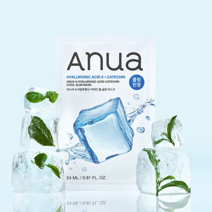 Anua 8 Hyaluronic Acid Catechin Cool Slim Mask 24ml X 10ea - Daebak