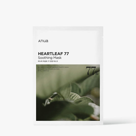 Anua HEARTLEAF 77% SOOTHING SHEET MASK 25ml X 10ea - Daebak