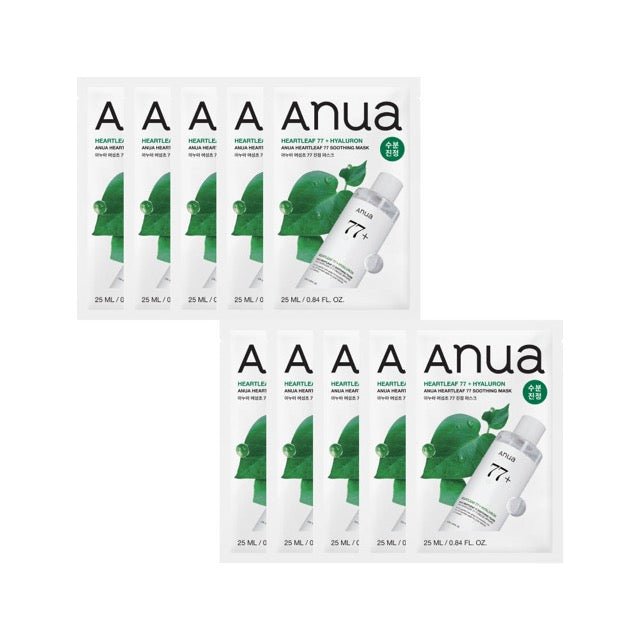 Anua HEARTLEAF 77% SOOTHING SHEET MASK 25ml X 10ea - Daebak