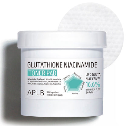 APLB Glutathione Niacinamide Toner Pad 100ml/60pads - Daebak