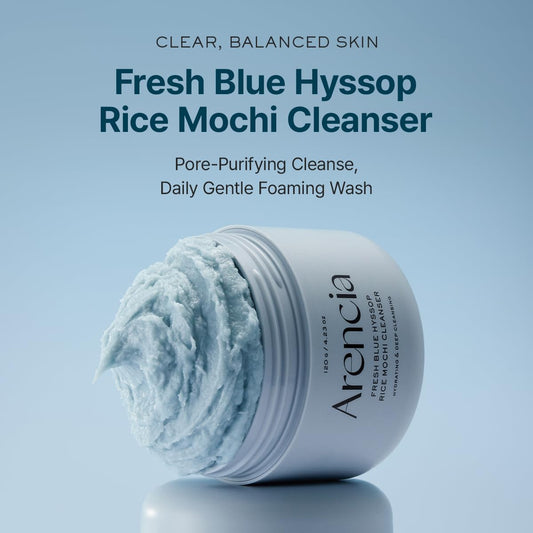 Arencia Fresh Blue Hyssop Rice Mochi Cleanser - Daebak