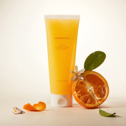 AROMATICA Glow Vita Oil-in-Gel очищающий гель-масло с апельсином и нероли 150ml