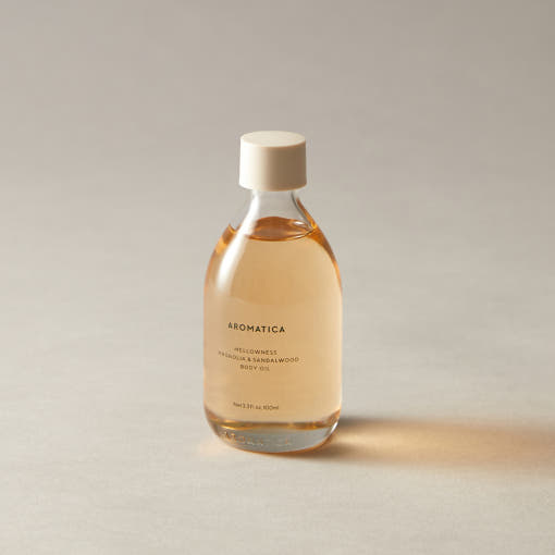 زيت الجسم AROMATICA Mellowness برائحة الماغنوليا وخشب الصندل بحجم 100ml