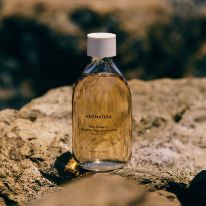 زيت الجسم AROMATICA Mellowness برائحة الماغنوليا وخشب الصندل بحجم 100ml
