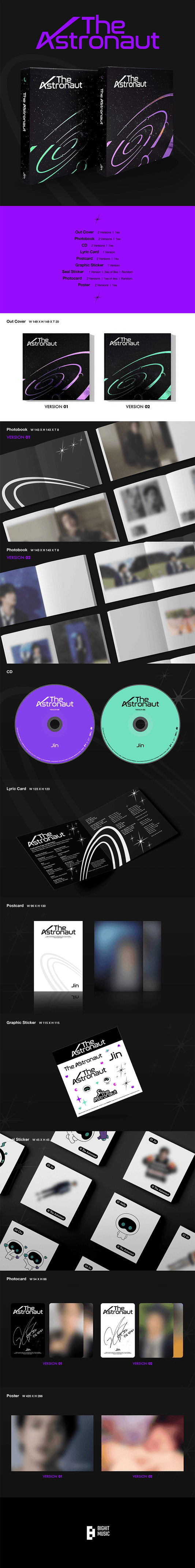 Jin of BTS 1st Solo Single Album: The Astronaut