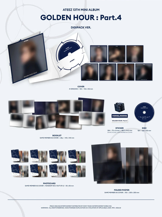 Ateez Golden Hour Part 4 Digipack Version - Daebak
