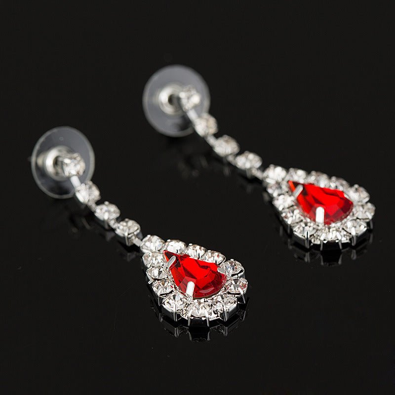 Attractive Popular Bride Korean Rhinestone Suite Jewelry Set - Daebak