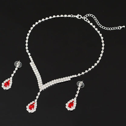 Attractive Popular Bride Korean Rhinestone Suite Jewelry Set - Daebak