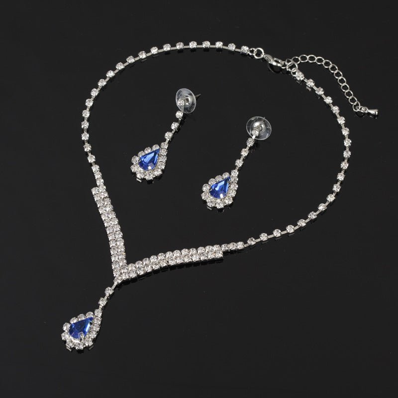 Attractive Popular Bride Korean Rhinestone Suite Jewelry Set - Daebak