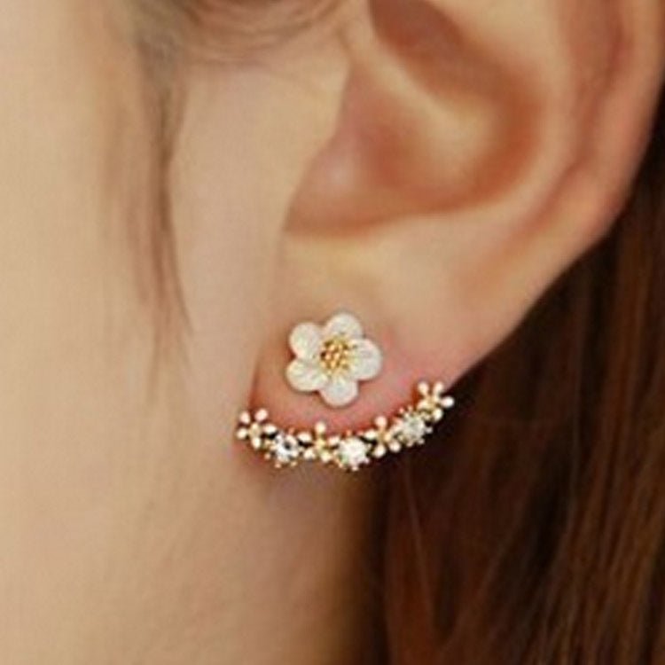 Auricular Needle Korean Style Small Daisy Flower Trendy Rings - Daebak