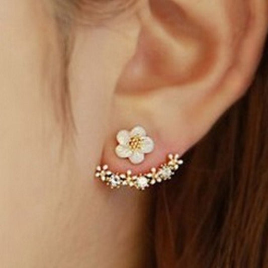 Auricular Needle Korean Style Small Daisy Flower Trendy Rings - Daebak