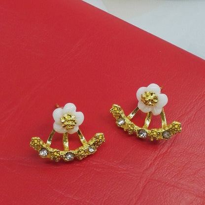 Auricular Needle Korean Style Small Daisy Flower Trendy Rings - Daebak