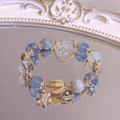 New Snowflake Starry Sky Bracelet For Women, Exquisite New High-End Sweet Simple Christmas Gift Versatile Bracelet Trend