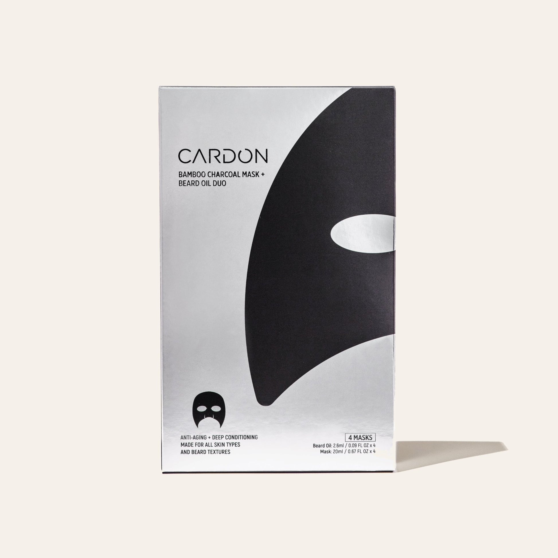 Bamboo Charcoal Sheet Mask + Beard Oil - Daebak