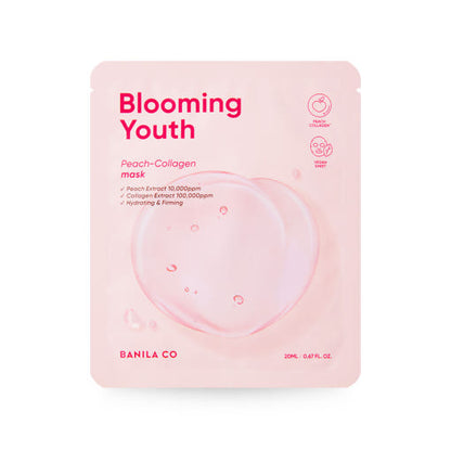 BANILA CO Blooming Youth Peach Collagen Mask Sheet 20ml X 10ea