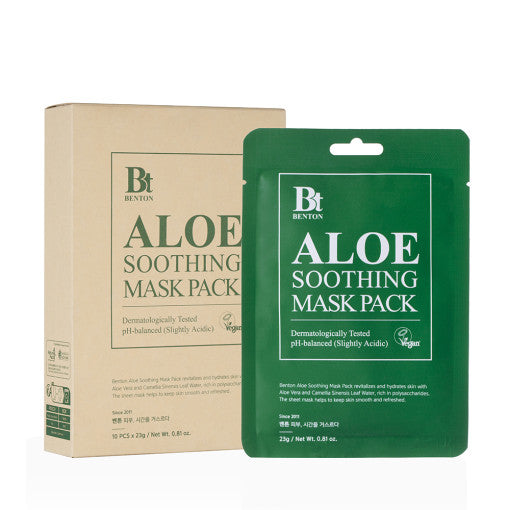 Benton Máscara facial de aloe calmante 23g X 10un.