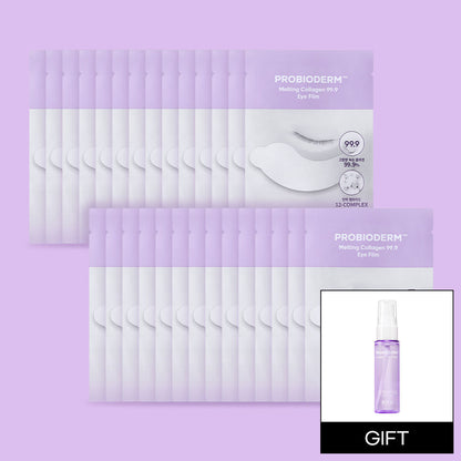[BIO HEAL BOH] مجموعة أفلام العين Probioderm Melting Collagen 99.9، 28 شريحة (+رذاذ ماء الكولاجين 30ml)