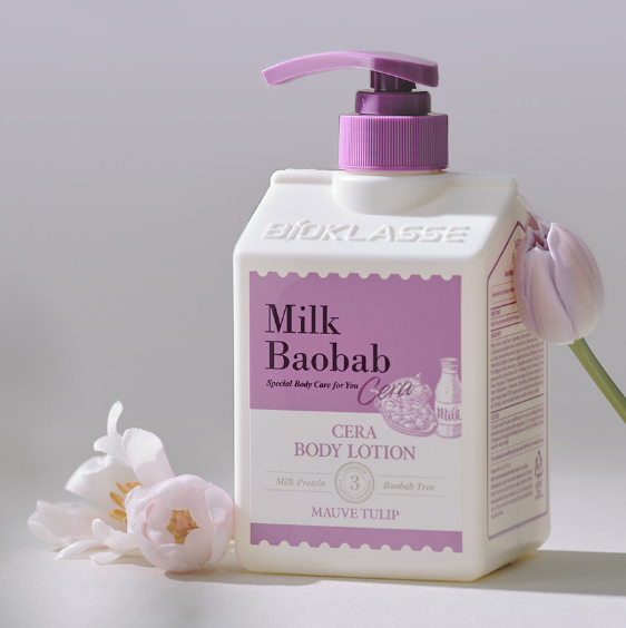 بيوكلاسيه MILK BAOBAB CERA لوشن الجسم 600ml #توليب بنفسجي فاتح
