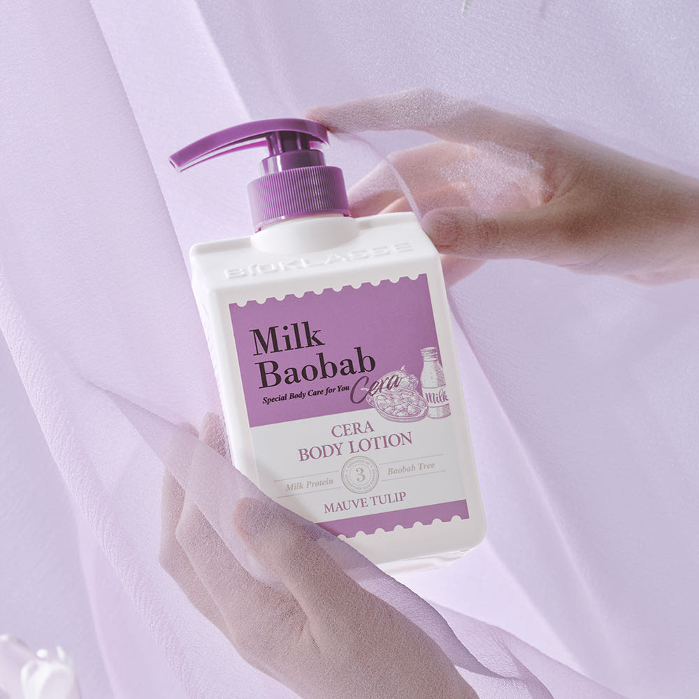 بيوكلاسيه MILK BAOBAB CERA لوشن الجسم 600ml #توليب بنفسجي فاتح