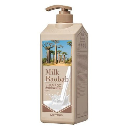 BIOKLASSE MILK BAOBAB HAIR Shampoo 1000ml #Ivory Musk - Daebak