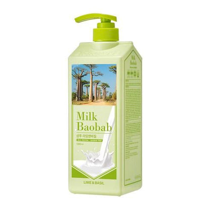 BIOKLASSE MILK BAOBAB HAIR Shampoo 1000ml #Lime & Basil - Daebak
