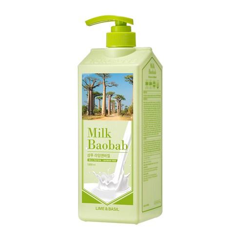 BIOKLASSE MILK BAOBAB HAIR Shampoo 1000ml #Lime & Basil - Daebak