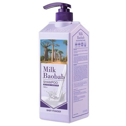 BIOKLASSE MILK BAOBAB HAIR SHAMPOO (Baby Powder) 1000ml - Daebak